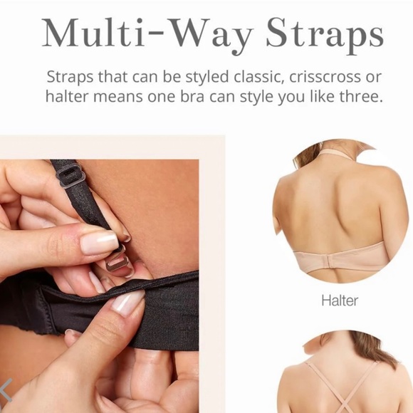 Montelle Intimates Wire-Free Multi-Way Straps T-Shirt Bra 36D - Picture 2 of 15